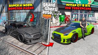 RESTORASI DAN MODIFIKASI MOBIL NISSAN GTR R35 LBWK YANG SUDAH RONGSOK TERBANGKALAI  GAME GTA 5 [upl. by Athiste]