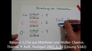 Ermittlung chemischer Formeln Empirische Formeln [upl. by Nylehtak]