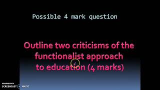 A Sociology Answering a 4 mark question on education [upl. by Janek]