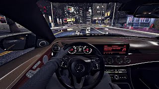 Mercedes Benz E300 Exclusive POV Night Rain Drive Realistic Driving in GTA 5 [upl. by Gavin565]