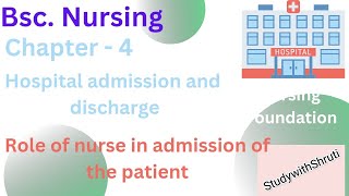 BscNursing Role of nurse in Admission of the patient Nursing Foundation [upl. by Reinhard241]