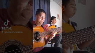 otro video con mi hijo Luis Alejandro pasillo guitarra musica aprenderbajo requinto [upl. by Grof]