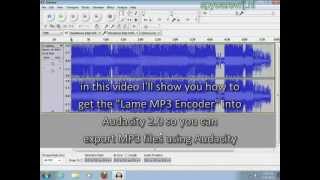 tutorial Audacity and the Lame MP3 Encoder  quick and easy [upl. by Aihsem]