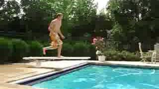 Double Front Flip Off Diving Board [upl. by Noletta]