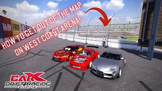 CarX Drift Racing Online  How To Get Out Of The Map On West Coast Arena [upl. by Eltsirc355]