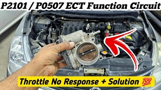 Nissan P2101  P0507 ECT Function Circuit  Throttle No Response Complete Solution [upl. by Sioled]