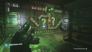 Batman Arkham knight  Riddler Trophy Tubes Puzzle at Arkham knight HQ [upl. by Llecrad59]