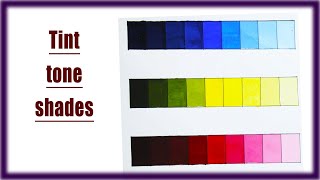 Element of design Part 6For beginners Color part 2 tint tone shade 2020Crafts At Home [upl. by Augy]