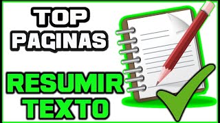 🥇4 MEJORES PAGINAS PARA RESUMIR TEXTOS 💥  EN MENOS DE 5 MINUTOS ✅ 2023 [upl. by Nosretep198]