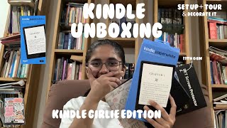 I got a kindle paperwhite 💞 Unbox my new kindle with me 💌 Set up Tour Decorate it with me [upl. by Lew]