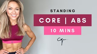 10 Min STANDING ABS WORKOUT at Home  Core Strength No Equipment [upl. by Aisenet]