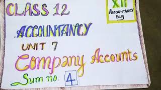 Class 12 Tamilnadu State Board Accountancy Chapter 7  sum no4 [upl. by Arza]