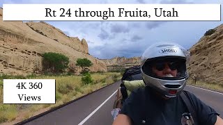 4K 360 Motorcycle ride through Rt 24 Fruita Utah [upl. by Zarla850]