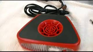 Harbor Freight  12 Volt Auto Heater  Defroster With Light Review [upl. by Naujuj]