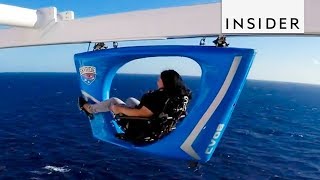 SkyRide On Carnival Vista Cruise Lets You Bike Above The Ocean [upl. by Llen392]