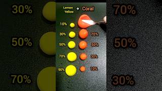 Lemon Yellow Vs Coral Very Satisfying color mixartcolormixingsatisfyingtrending [upl. by Donalt]