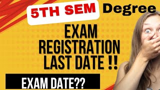 Degree fifth semester exam registration last date kerala university asmedia [upl. by Nnahteb]