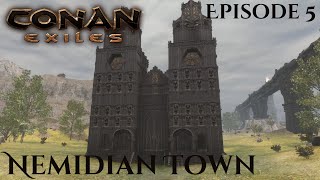 Conan Exiles Town Build  Nemidian  Ep 5 Cathedral [upl. by Nil963]