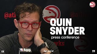 Hawks vs Cavaliers Postgame Press Conference Quin Snyder [upl. by Ydollem]