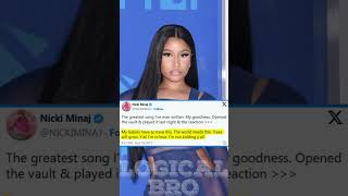 Nicki Minaj Announces Her Greatest Song⁉️🤩🎶 [upl. by Ardnama975]