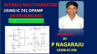 Experiment 5 Astable Multivibrator experiment using opamp astablemultivibrator [upl. by Leirea316]