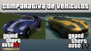 GTA 3 vs GTA 4 ¿Cuál tiene los mejores coches  Comparativa vehiculos [upl. by Maillij]