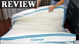 Linenspa 8 Inch Memory Foam and Innerspring Hybrid Mattress  Review 2022 [upl. by Aredna]