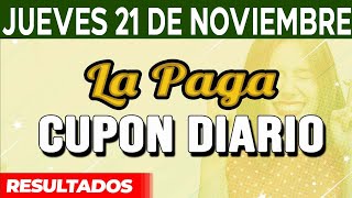 Resultado del sorteo Cupon Diario del Jueves 21 de Noviembre del 2024 [upl. by Murvyn]