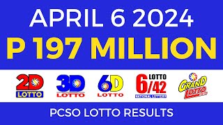 Lotto Result April 6 2024 9pm PCSO [upl. by Durtschi]