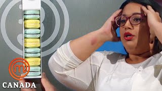 Making 10 Macarons with 2 Different Flavours  MasterChef Canada  MasterChef World [upl. by Fachanan]