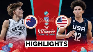 SemiFinals New Zealand 🇳🇿 vs USA 🇺🇸  Highlights  FIBA U17 Basketball World Cup 2024 [upl. by Lalib920]