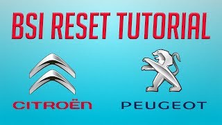 ✔ Tutorial how to BSI reset step by step on Citroen and Peugeot [upl. by Anibor]