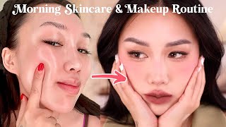 Unsponsored Morning Korean Skincare Routine and Everyday Makeup [upl. by Ethan804]