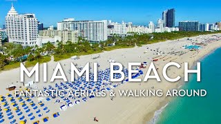 MIAMI BEACH Florida  4K Drone Aerial USA [upl. by Sherm]