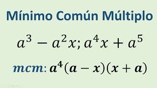 Minimo comum multiplo de polinomios ejercicios resueltos ejemplo 03 [upl. by Nad]