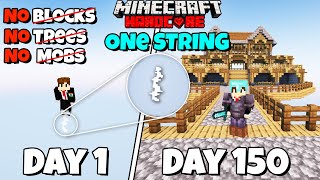 I Survived 100 Days on One String Minecraft Hardcorehindi [upl. by Haiacim]