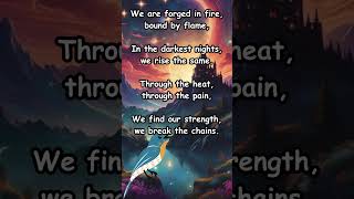 In the flames we find our steel Through the pain we learn to feel musiclyrics newmusicrelease [upl. by Amandi750]