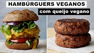 COMO FAZER HAMBÚRGUER VEGANO COM QUEIJO CHEDDAR DE § MINUTOS [upl. by Aihseya]