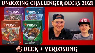 MTG Unboxing Challenger Decks 2021 deutsch  Magic the Gathering  Trader l Review Rote Aggro [upl. by Rosol]