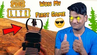 Won My First Game in PUBG Lite PC [upl. by Eillime]