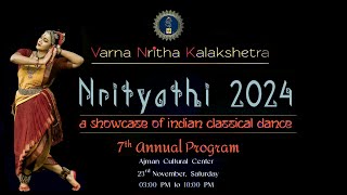 NRITYATHI 2024 7th Annual Program of Varna Nritha Kalakshetra Dance School [upl. by Artenehs]