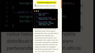Custom scrollbar in css css html [upl. by Ahsykal]