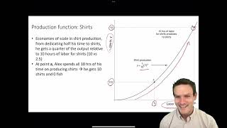 Ch 6  Screencast 61  Deriving the production possibilities frontier with economics of scale [upl. by Nryhtak]