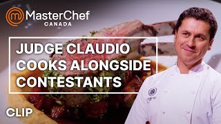 Claudios Lamb Dish Tasting  MasterChef Canada  MasterChef World [upl. by Adnirol]