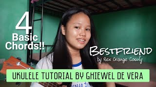 Bestfriend  Rex Orange County  Ukulele Tutorial by Ghiewel De Vera [upl. by Amandi292]