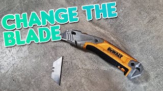 How To Change The Blade On A DeWALT Utility Knife [upl. by Loraine512]