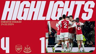 HIGHLIGHTS  Arsenal vs Newcastle United 41  Gabriel Havertz Saka and Kiwior [upl. by Leftwich942]