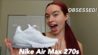 NIKE AIR MAX 270s UNBOXING AND INDEPTH SHOE REVIEW [upl. by Sollie287]