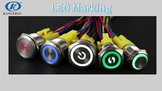 LED Momentary Latching Metal Push Button Switch [upl. by Eedahs]