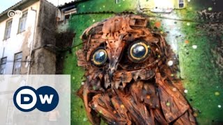 From trash to art  murals by Bordalo Segundo  Euromaxx [upl. by Ladonna]